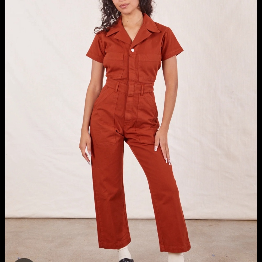 Short Sleeve Paprika Jumpsuit Big Bud Press